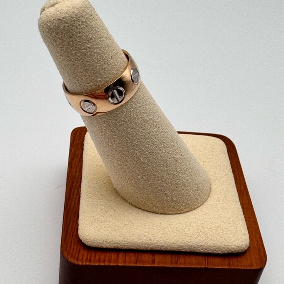 Vintage WBI 14K Two-Tone Screw Head Band Ring Size 5 Yellow White Gold - Picture 12 of 16